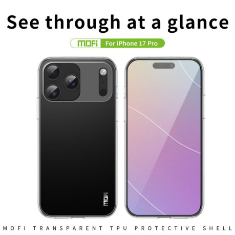 Ультратонкий чехол MOFI Ming Series для iPhone 17 Pro - прозрачный