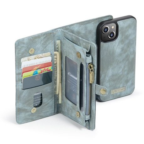 Чехол-кошелек CaseMe 008 Series Zipper Style на iPhone 14/13 - синий