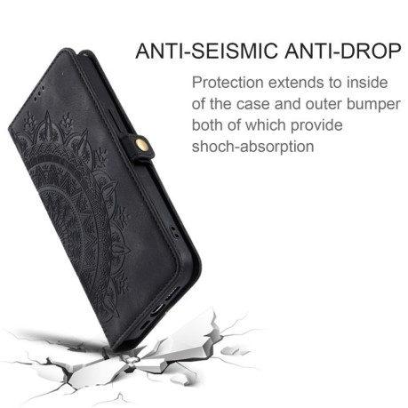 Чохол-книжка Totem Embossed Magnetic Leather  для Samsung Galaxy S25 Ultra 5G - чорний