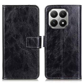 Чохол-книжка Magnetic Retro Crazy Horse Texture на Xiaomi 17T Pro 5G — чорний