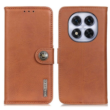Чехол-книжка KHAZNEH Cowhide Texture на Xiaomi Redmi Note 14 Pro 5G/Poco X7 - коричневый