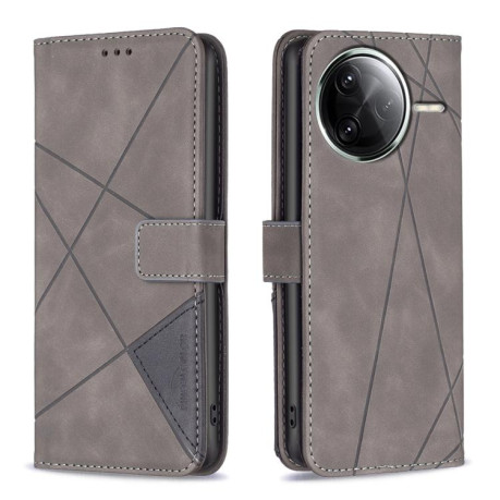Чохол-книжка Rhombus Texture для Xiaomi Poco F7 Pro / F7 Ultra - сірий