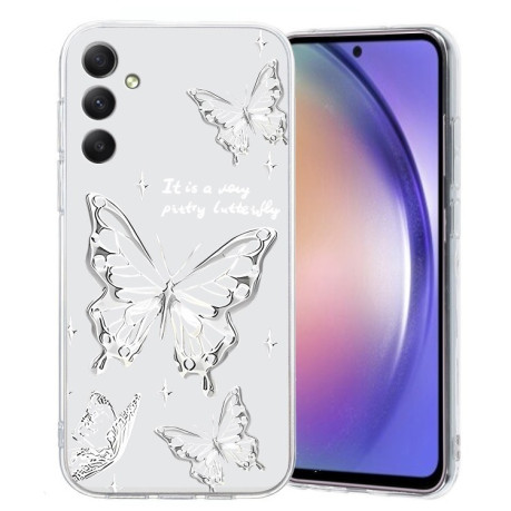 Чохол Colored Drawing Pattern Transparent TPU для Samsung Galaxy S24 FE 5G - Butterflies