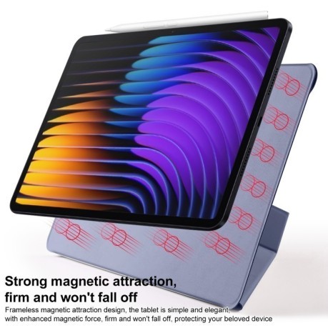 Чехол-книжка Fixed Buckle Magnetic Demation Leather  Xiaomi Pad 7 / 7 Pro - фиолетовый