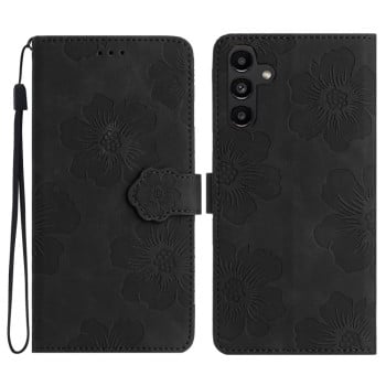Чохол-книжка Flower Embossing Pattern для Samsung Galaxy A05s - чорний