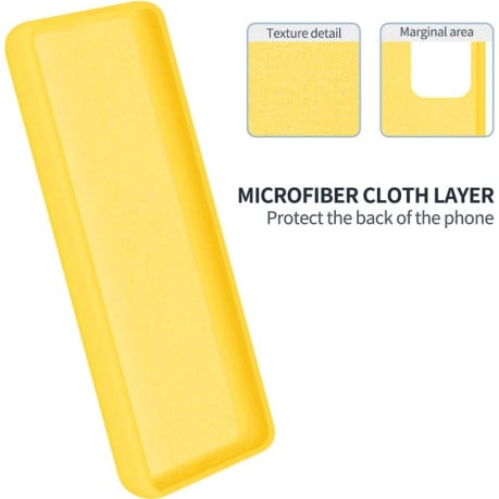 Силіконовий чохол Solid Color Liquid Silicone на Realme Note 50 - жовтий
