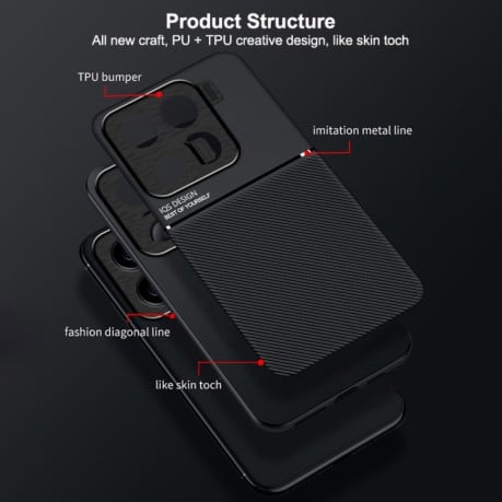 Протиударний чохол Tilt Strip Grain на Xiaomi 15 Pro - чорний