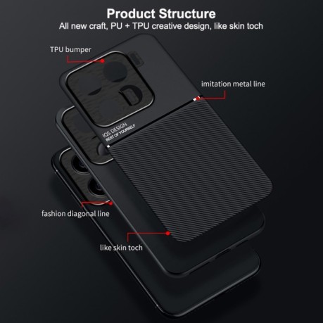Протиударний чохол Tilt Strip Grain на Xiaomi 15 Pro - червоний