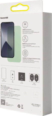 Комплект захисного скла Baseus 2x 0,3 mm Anti Blue Light Filter із захистом від відблисків на iPhone 12 Pro / iPhone 12 (SGAPIPH61P-LP02)