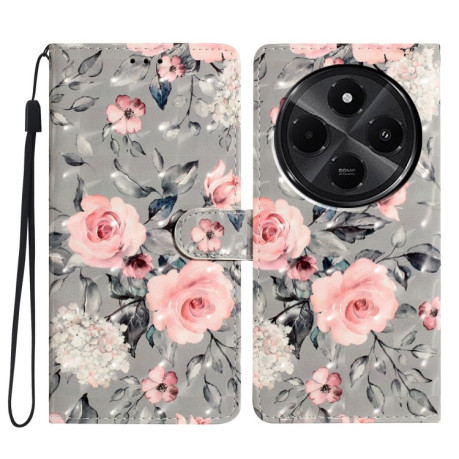 Чохол-книжка 3D Painting для Xiaomi Redmi A4 5G - Gray Base Flower