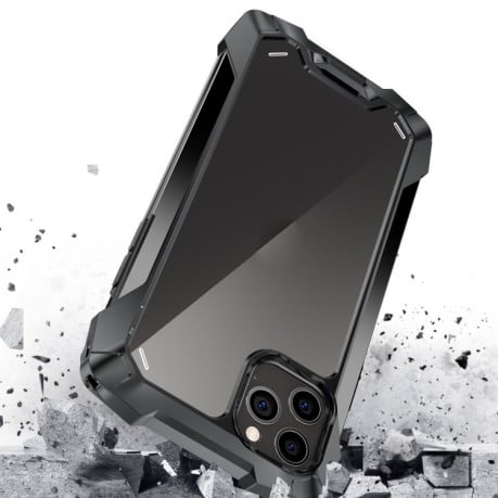 Противоударный чехол R-JUST Metal Airbag для iPhone 14/13 - черный
