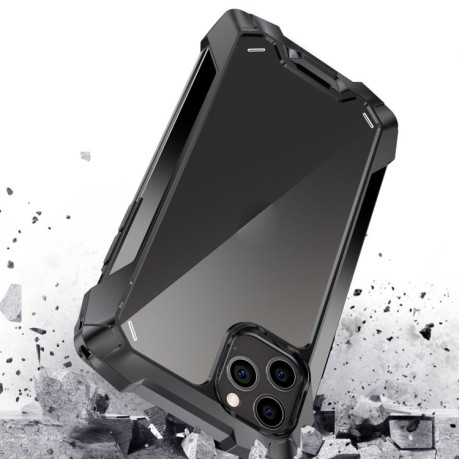 Противоударный чехол R-JUST Metal Airbag для iPhone 13 Pro Max - черный