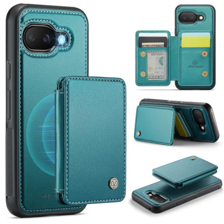Чехол JEEHOOD J05 Business Magnetic Style RFID Leather для Google Pixel 9a - синий
