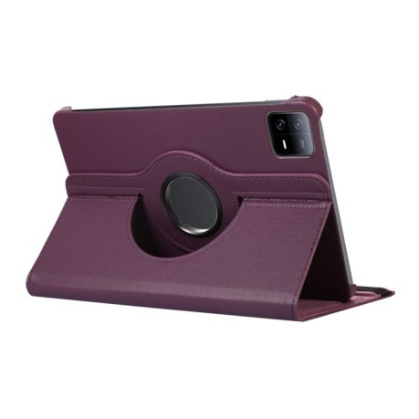 Чехол-книжка 360 Degree Rotation Litchi для Xiaomi Pad 7 Pro / Pad 7 - фиолетовый