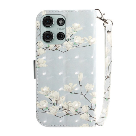 Чохол-книжка 3D Painting для Motorola Moto G75 5G Global - Magnolia