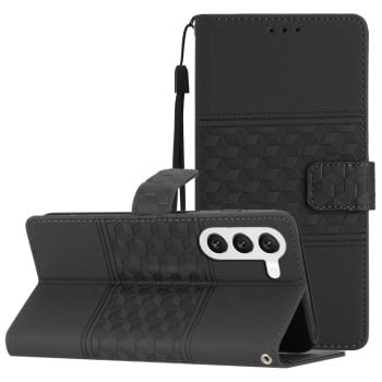 Чехол-книжка Diamond Embossed Skin Feel для Samsung Galaxy S23 5G - черный