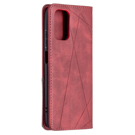 Чехол-книжка Rhombus Texture на Xiaomi Redmi Note 10/10s/Poco M5s - красный
