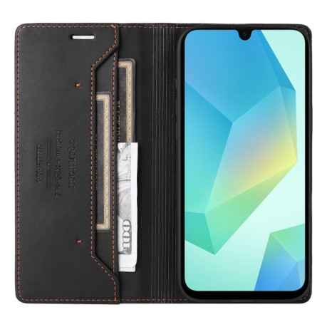 Чехол-книжка GQUTROBE G01 RFID Anti-theft Leather для Samsung Galaxy A16 - черный