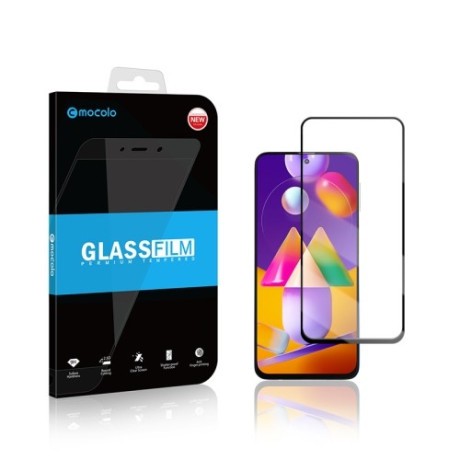 Защитное стекло mocolo 0.33mm 9H 3D Full Glue для Samsung Galaxy M31S - черное