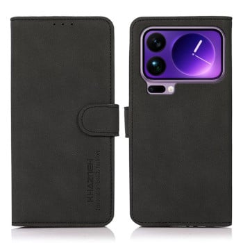 Чехол-книжка KHAZNEH матовая фактура на Xiaomi 17 Pro Max — чёрный