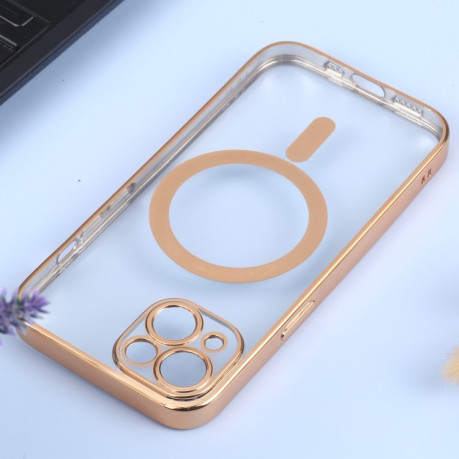 Протиударний чохол MagSafe Electroplating Straight для iPhone 14 Plus - золотий