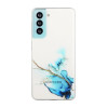 Противоударный чехол Hollow Marble Pattern для Samsung Galaxy S22 5G - синий