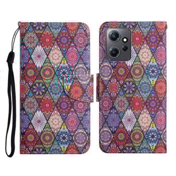 Чехол-книжка Colored Drawing Pattern для Xiaomi Redmi Note 12 4G - Diamond Kaleidoscope