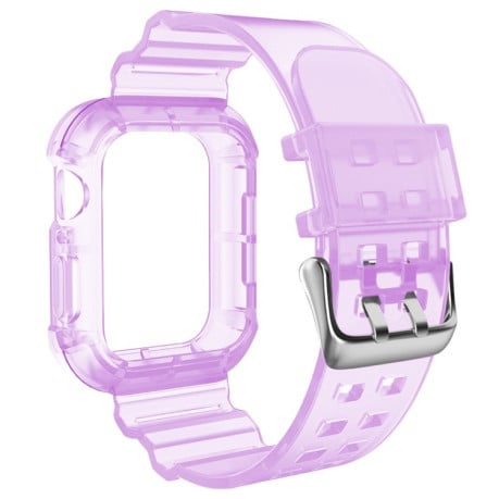 Спортивный ремешок Transparent для Apple Watch  45mm / 44mm / 42mm - фиолетовый