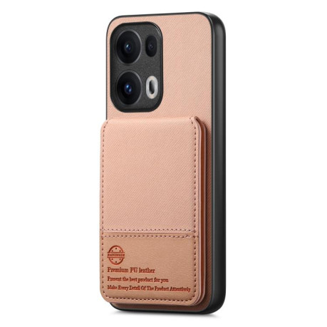 Чохол Twill Fabric Leather Vertical Flip RFID для OPPO Reno13 Pro Global - рожевий
