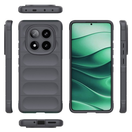 Силіконовий чохол Magic Flannel для Xiaomi Redmi Note 14 Pro 5G/Poco X7 - темно-сірий