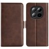 Чехол-книжка с двусторонней магнитной застёжкой на Xiaomi Redmi Note 15 4G / 5G /Poco M8  — коричневый