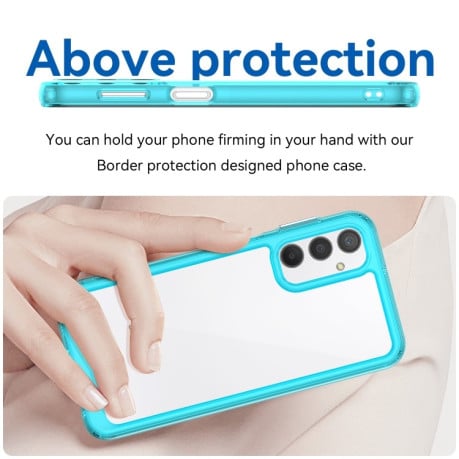Противоударный чехол Colorful Series Acrylic для Samsung Galaxy A24 4G - голубой