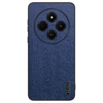 Чехол Tree Bark Leather Shockproof для Xiaomi Redmi 14C 4G/Poco C75/Redmi A4 5G - синий