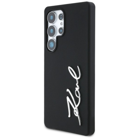 Оригінальний чохол Karl Lagerfeld Silicone Metal Signature Logo для Samsung Galaxy S25 Ultra - black