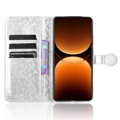 Чехол-книжка Honeycomb Dot для Realme GT 7 Pro - серебристый