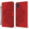 Чохол-книжка Peacock Embossed Samsung Galaxy M51 - червоний