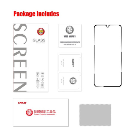 Защитное Стекло ENKAY Full Glue High Aluminum-silicon для Xiaomi Redmi 14C/Poco C75 - черное