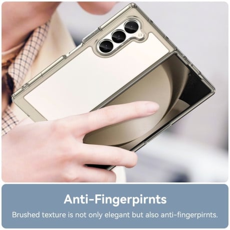 Противоударный чехол Colorful Acrylic Series для Samsung Galaxy Fold 6 5G - прозрачно-серый