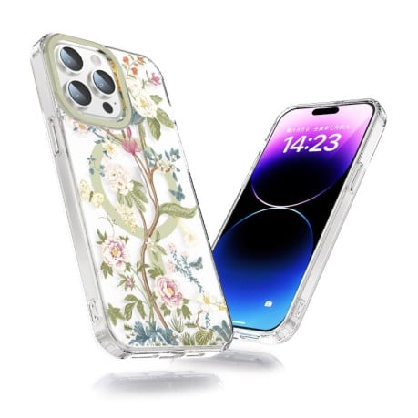 Чохол протиударний with Magsafe Magnetic Shockproof для iPhone 15 - Blue Hydrangea Ball