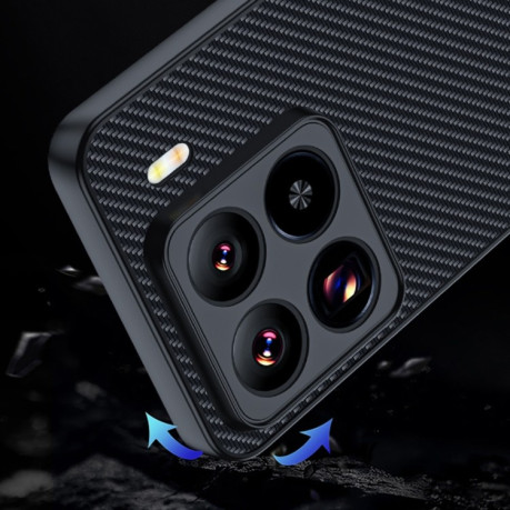 Противоударный чехол Carbon Fiber Texture Printing для Xiaomi 15 5G - черный