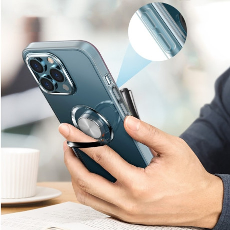 Противоударный чехол Matte with Ring Holder для iPhone 13 Pro Max - белый