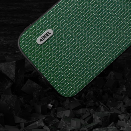 Чехол ABEEL Genuine Leather Luxury для iPhone 15 - зеленый