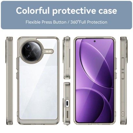 Противоударный чохол Colorful Acrylic Series для Xiaomi Poco F7 Ultra - серый