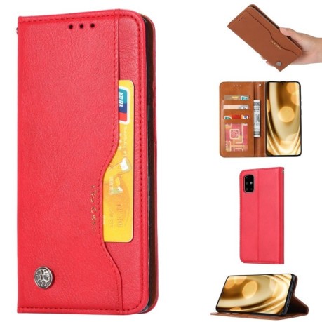 Чохол-книжка Knead Skin Texture на Samsung Galaxy Note 20 - червоний