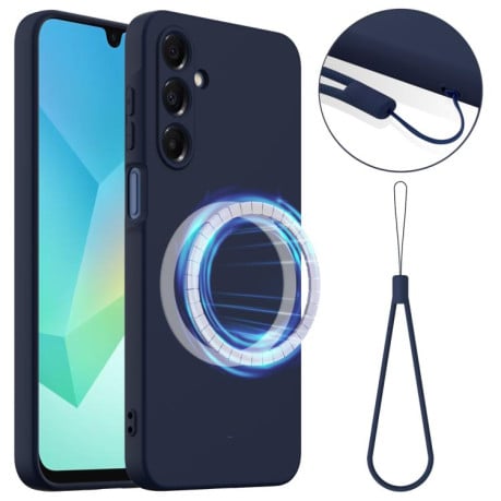 Силиконовый чехол Shockproof Silicone с Magsafe на Samsung Galaxy A17 5G - синий