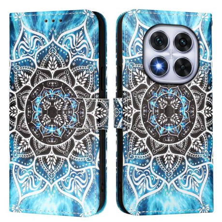 Чохол-книжка Colored Drawing Pattern Plain Weave Leather для Xiaomi Redmi Note 14 Pro 5G/Poco X7 - Mandala
