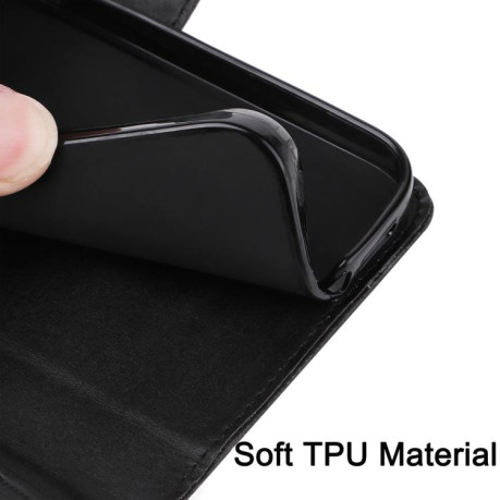 Чохол-книжка Classic Calf Texture на Motorola Edge 60 Fusion / Edge 5G 2025 - чорний