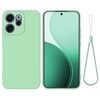 Силиконовый чехол Solid Color Liquid Silicone для OPPO Reno15 F / Reno15 FS 5G — зелёный