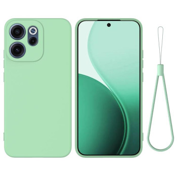 Силиконовый чехол Solid Color Liquid Silicone для OPPO Reno15 F / Reno15 FS 5G — зелёный