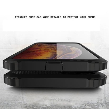 Противоударный чехол Armor Combination Back Cover Case на iPhone 11 Pro-черный